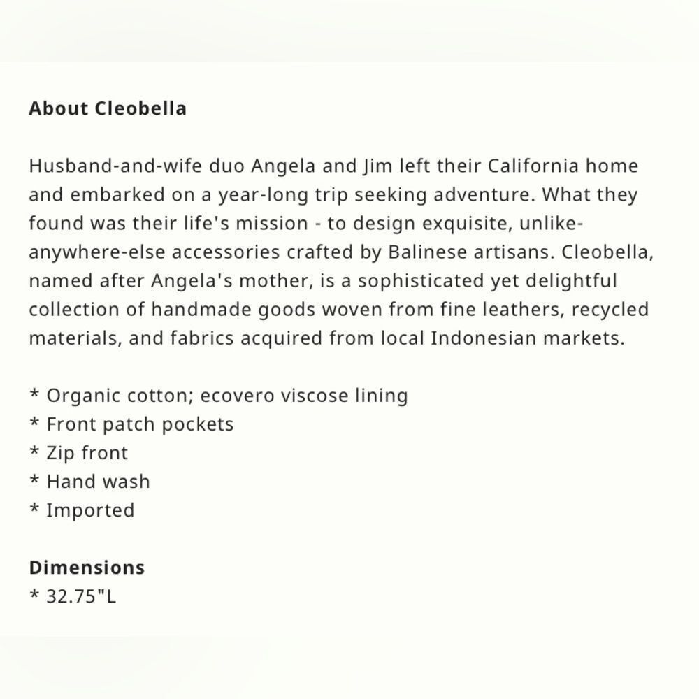 NWT Cleobella Peyton jacket. Size XS - Picture 5 of 8